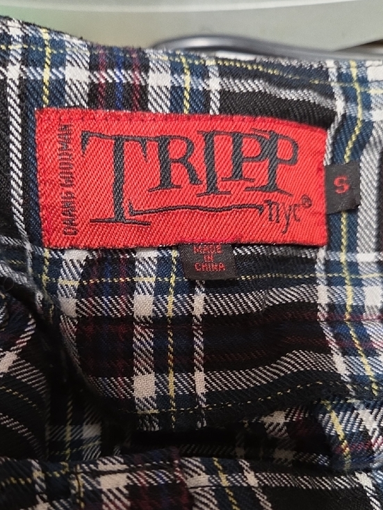 Tripp nyc Dresses & Skirts - Tripp NYC Black, White & Blue Plaid Button-Up Shirt